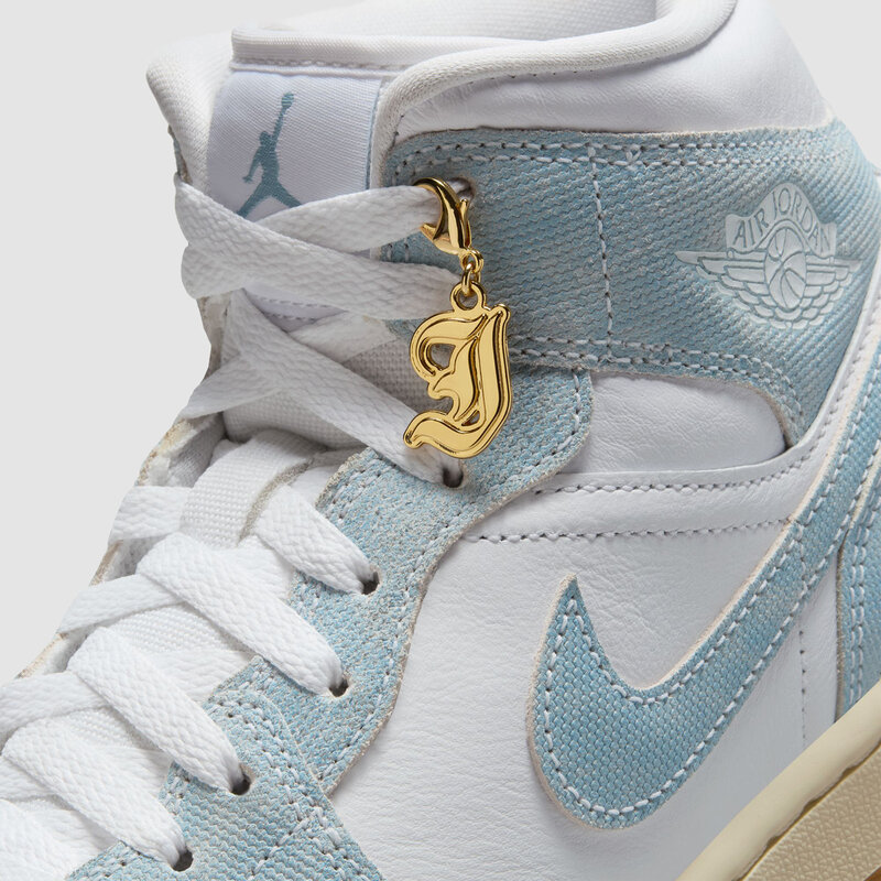 Jordan (W) AJ1 Mid White/Worn Blue/Sail Gum - RUKUS