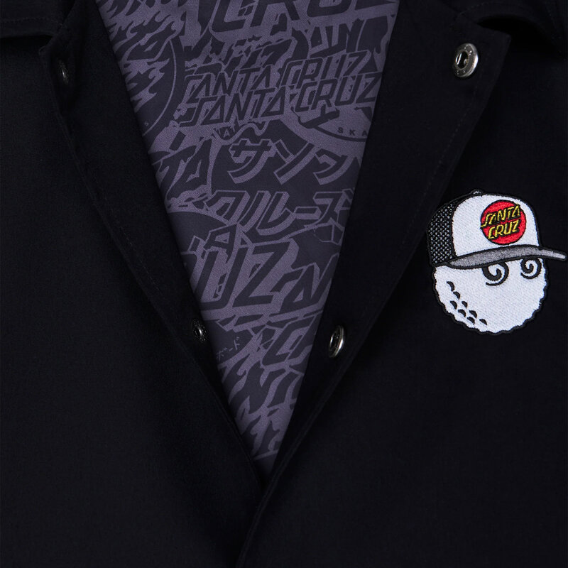 Malbon Golf Santa Cruz Coaches Jacket Black
