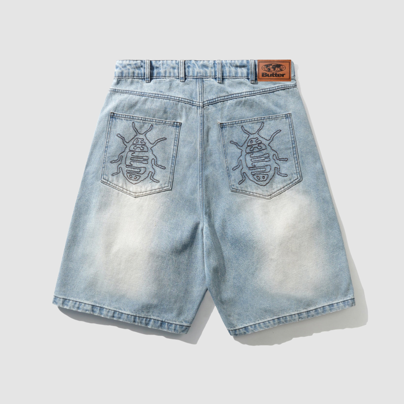 Butter Goods Roach Denim Shorts Distressed Indigo