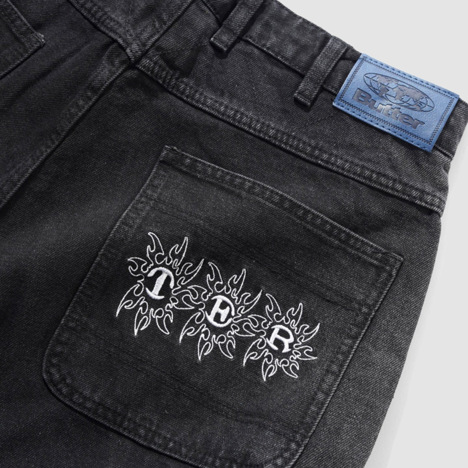 Butter Goods Bronco Denim Jeans Washed Black