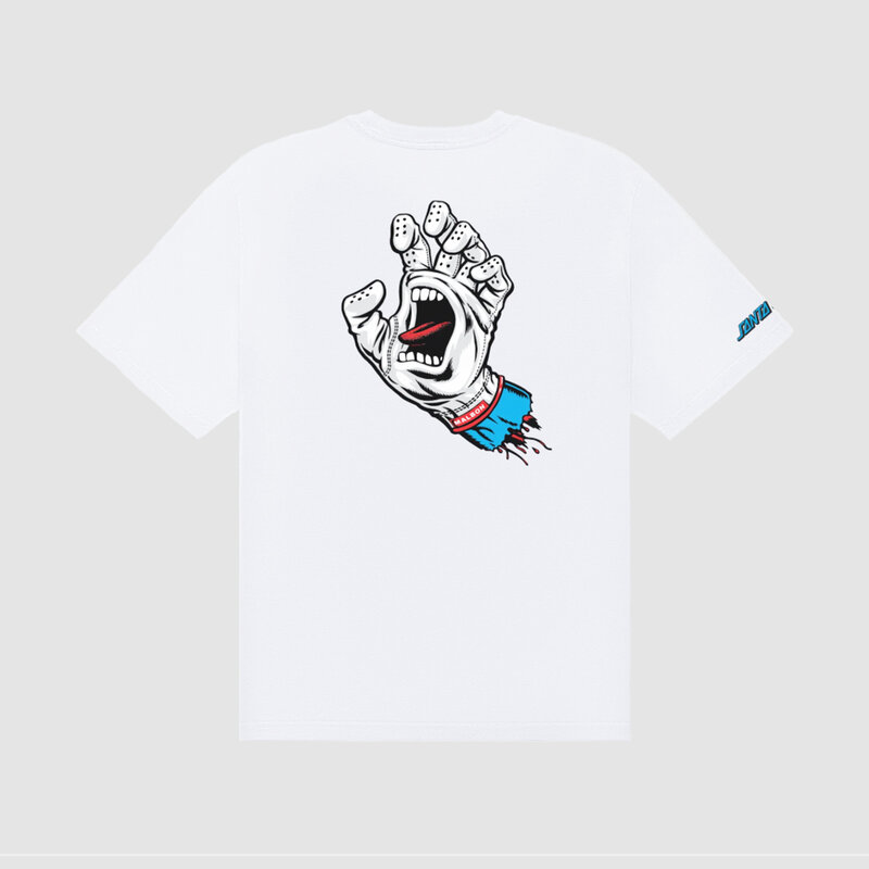 Malbon Golf Bermuda Screaming Hand Tee White
