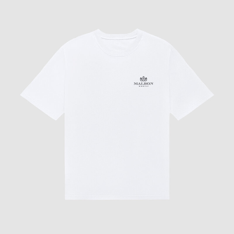 Malbon Golf Bermuda Monarch Tee White