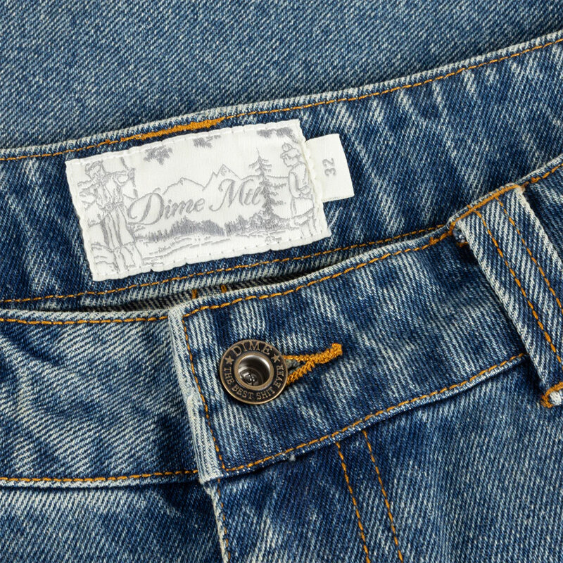 Dime Carpenter Denim Shorts Sandblasted Indigo
