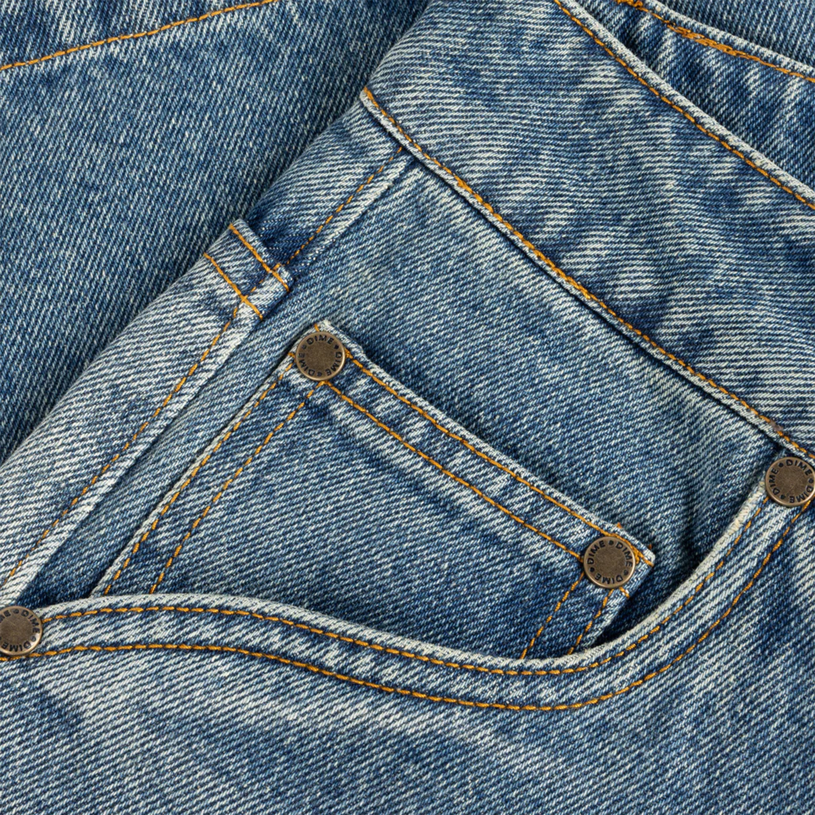 Dime Carpenter Denim Shorts Sandblasted Indigo