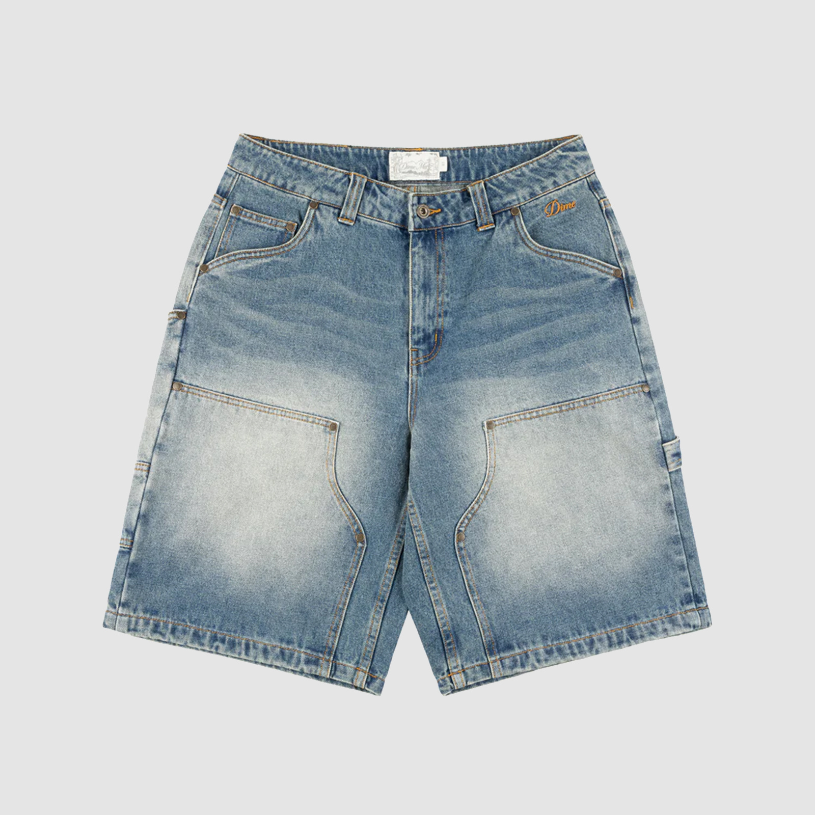 Dime Carpenter Denim Shorts Sandblasted Indigo