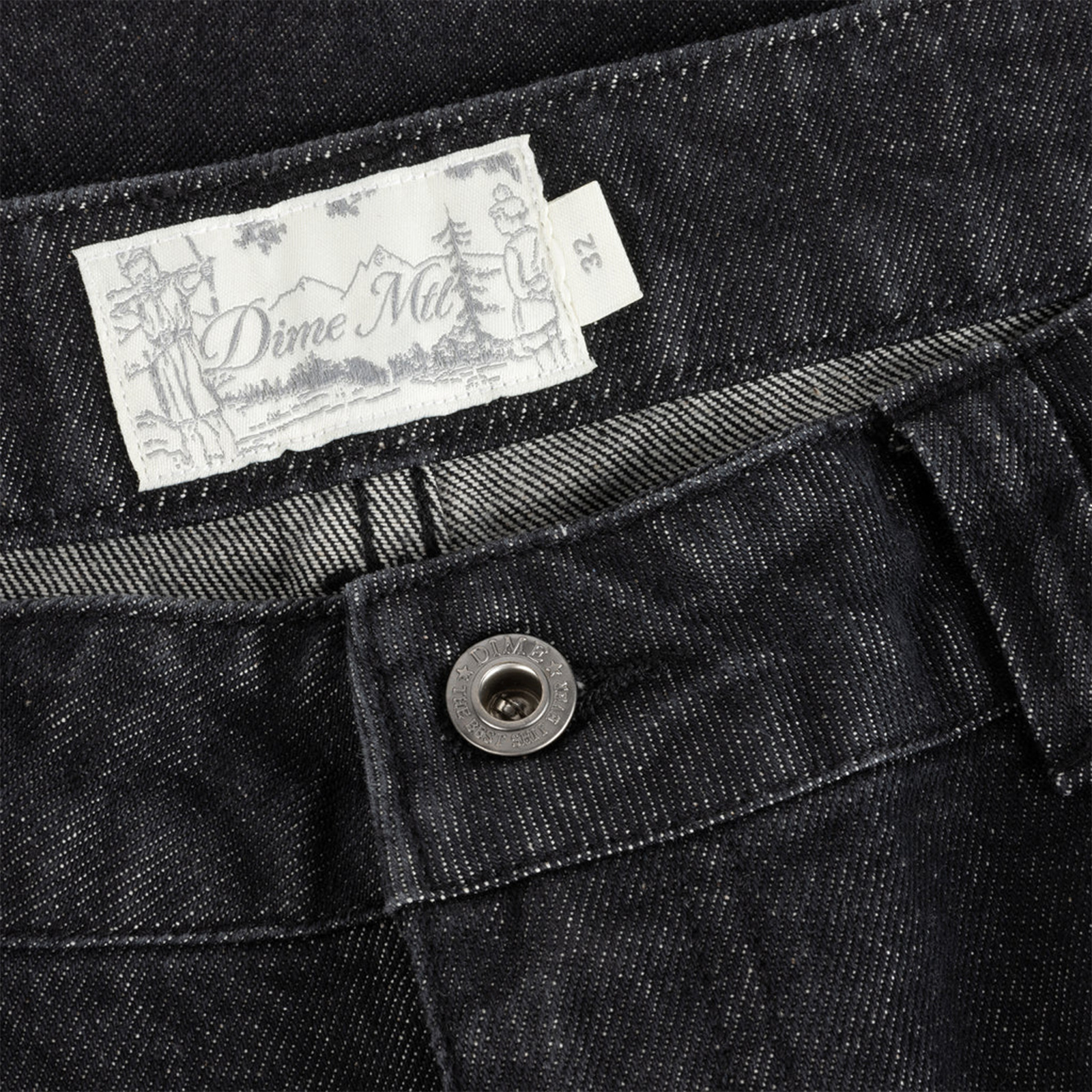 Dime Carpenter Denim Shorts Black Washed