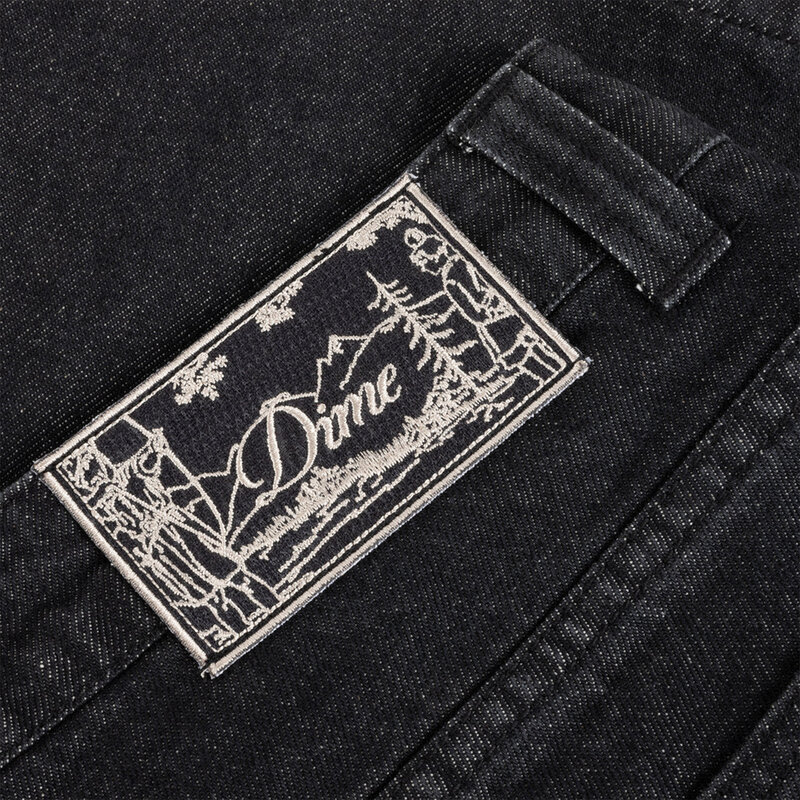 Dime Carpenter Denim Shorts Black Washed