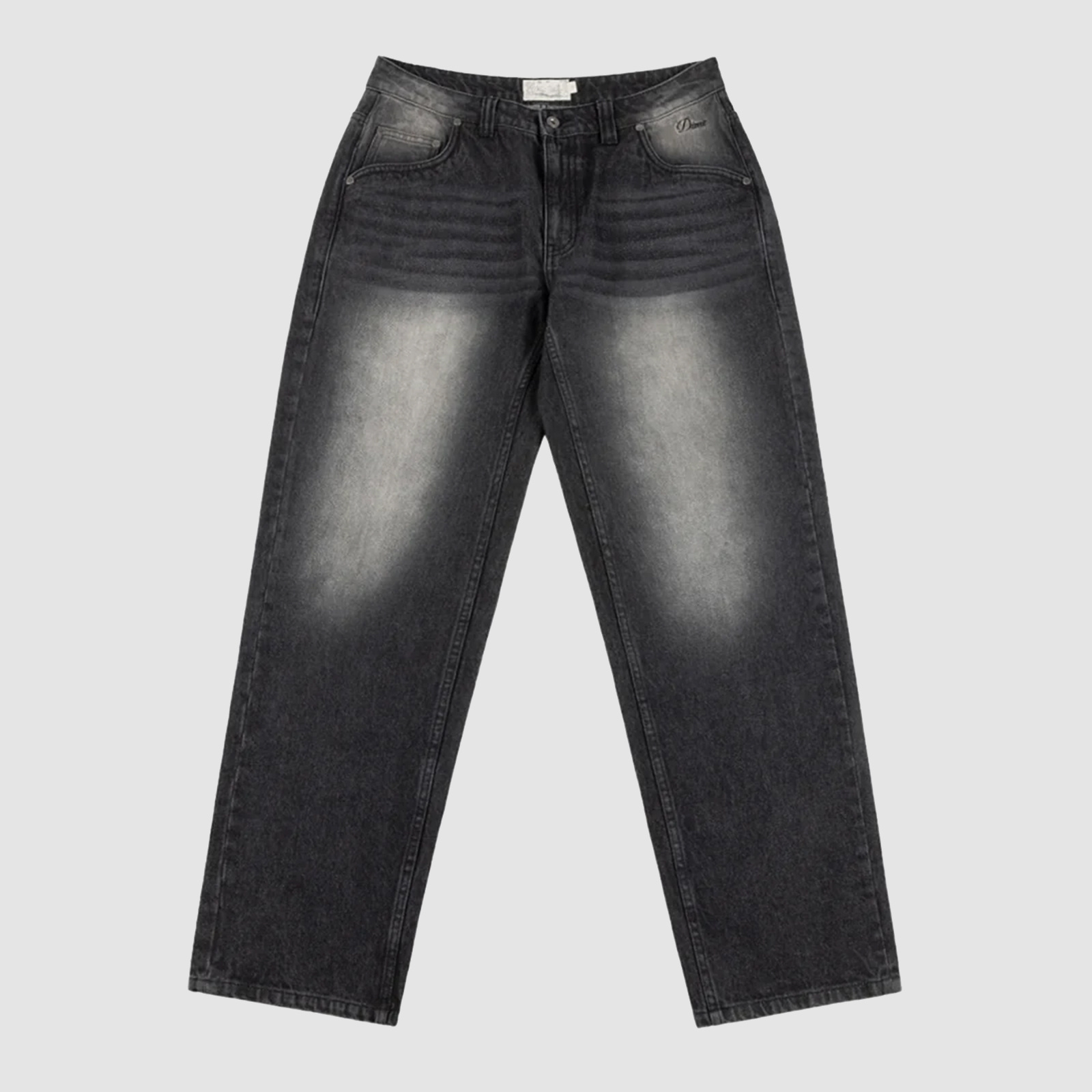 Dime Relaxed Denim Pants Sandblasted Black