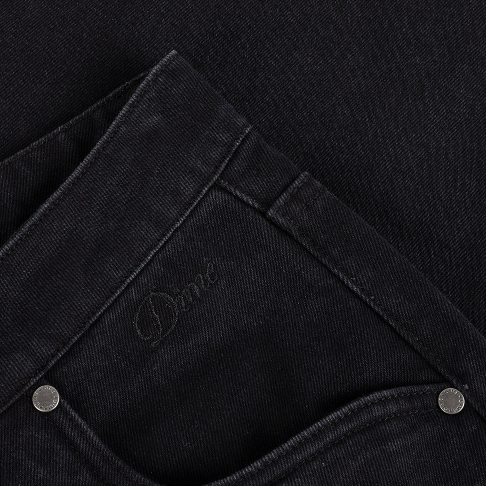 Dime Baggy Denim Pants Black