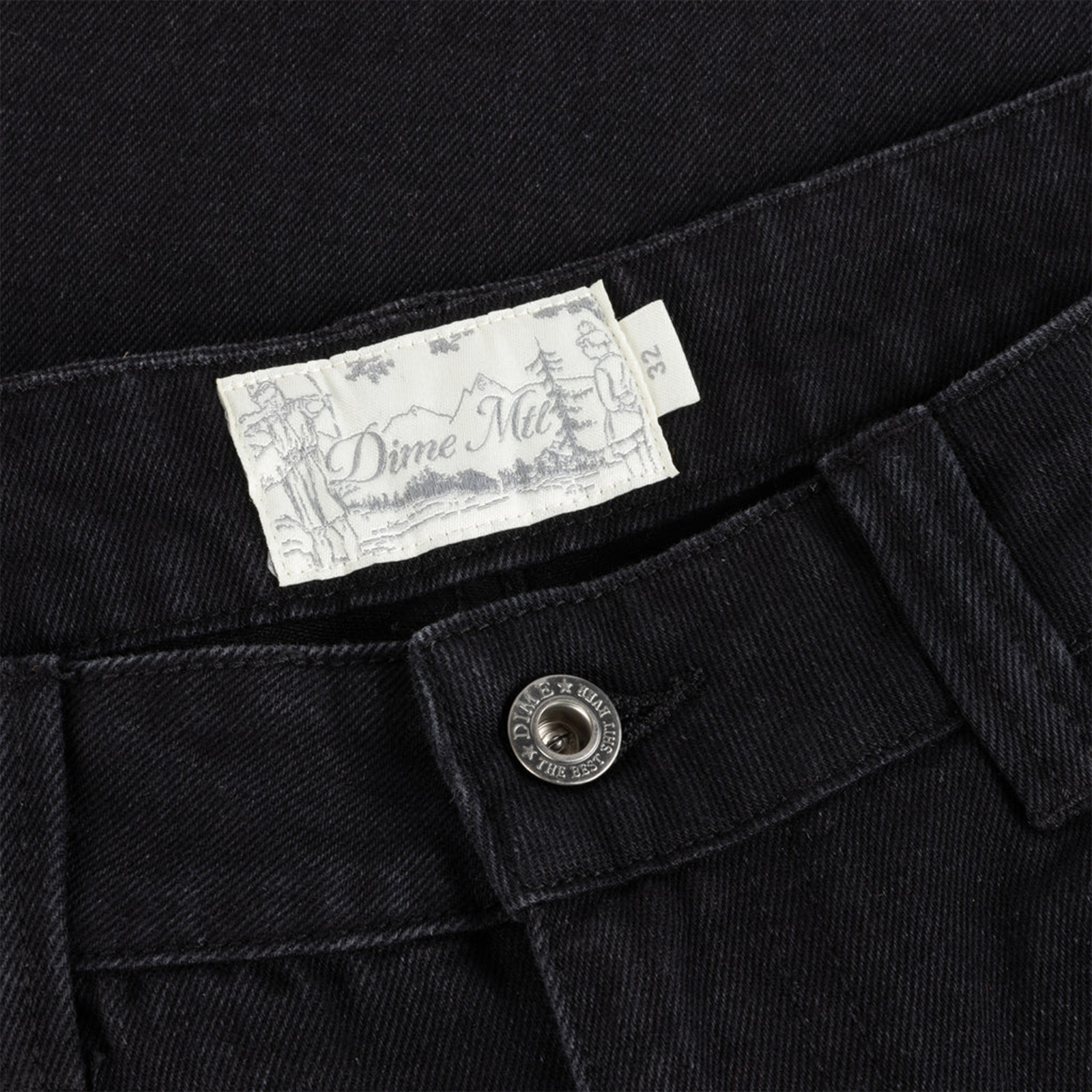 Dime Baggy Denim Pants Black