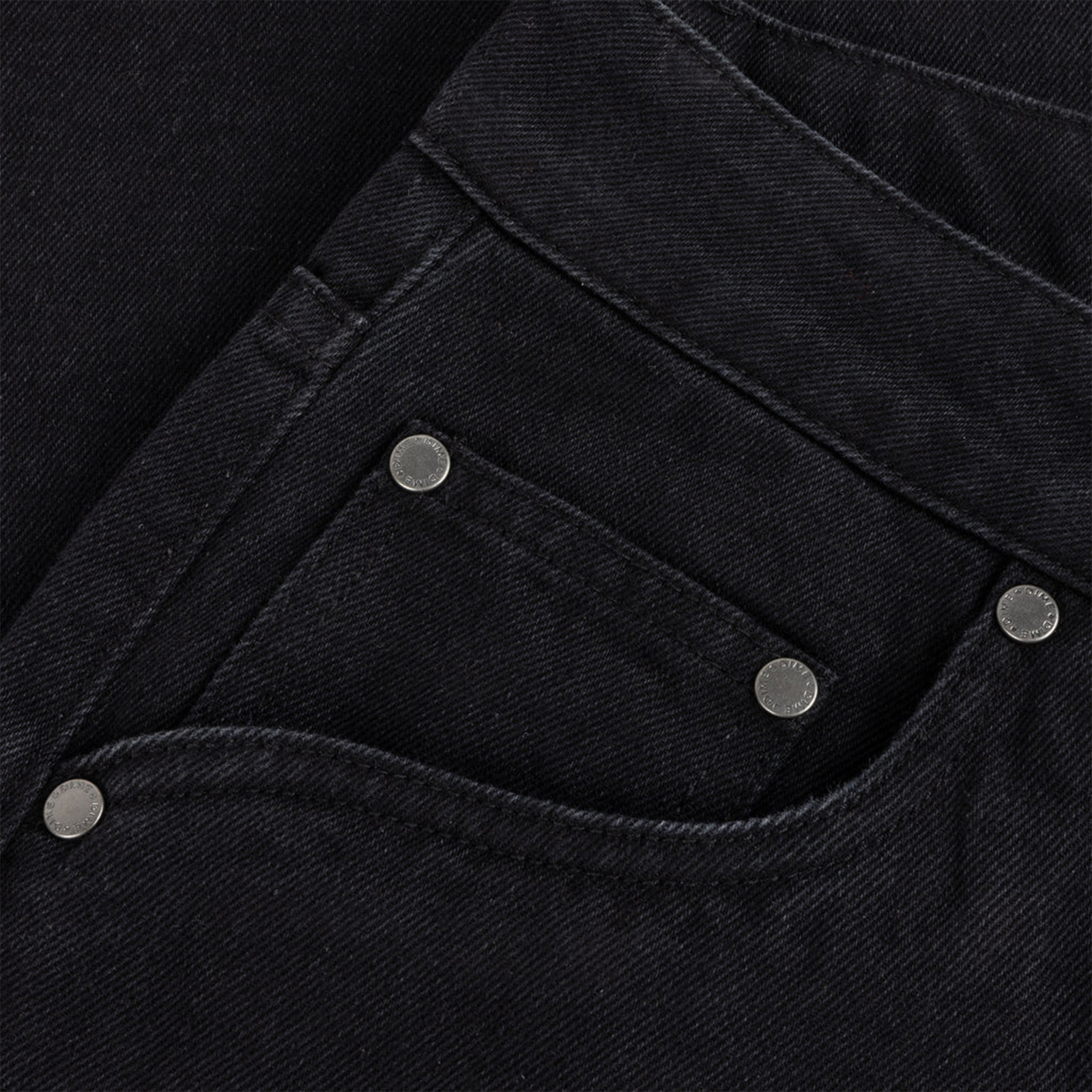 Dime Baggy Denim Pants Black