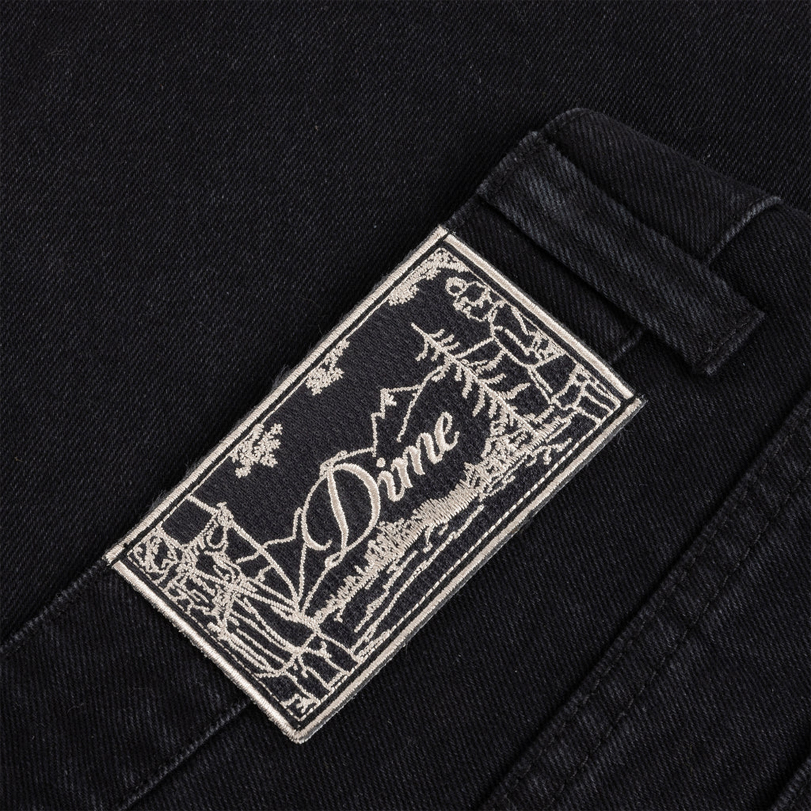 Dime Baggy Denim Pants Black