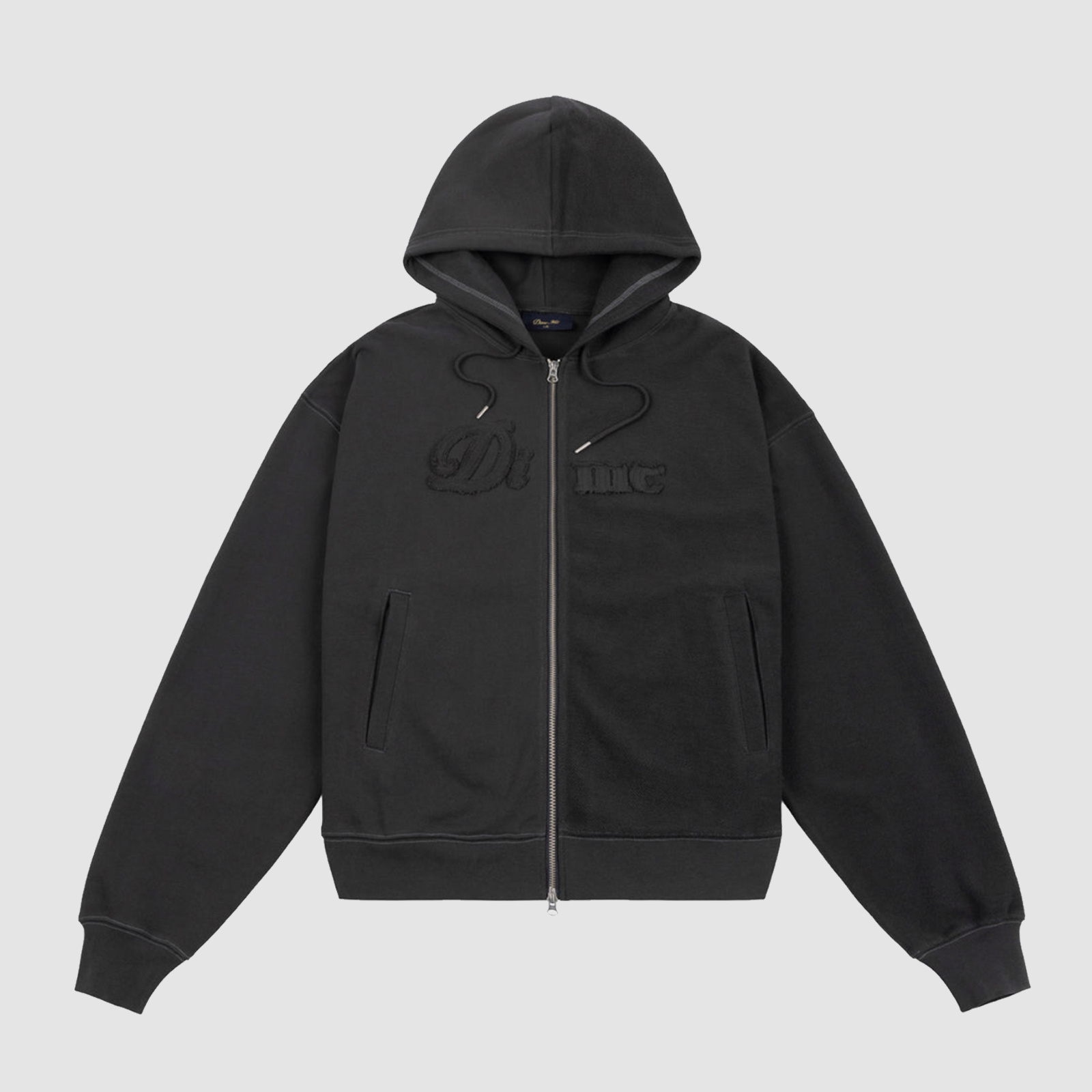 Dime Reverse French Terry Zip Hoodie Vintage Black