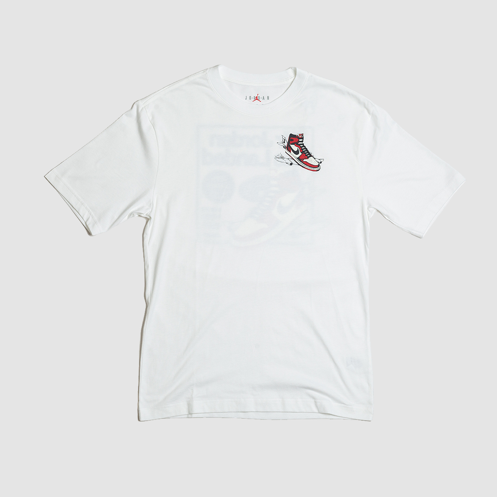Jordan AJ1 Tee White/Varsity Red