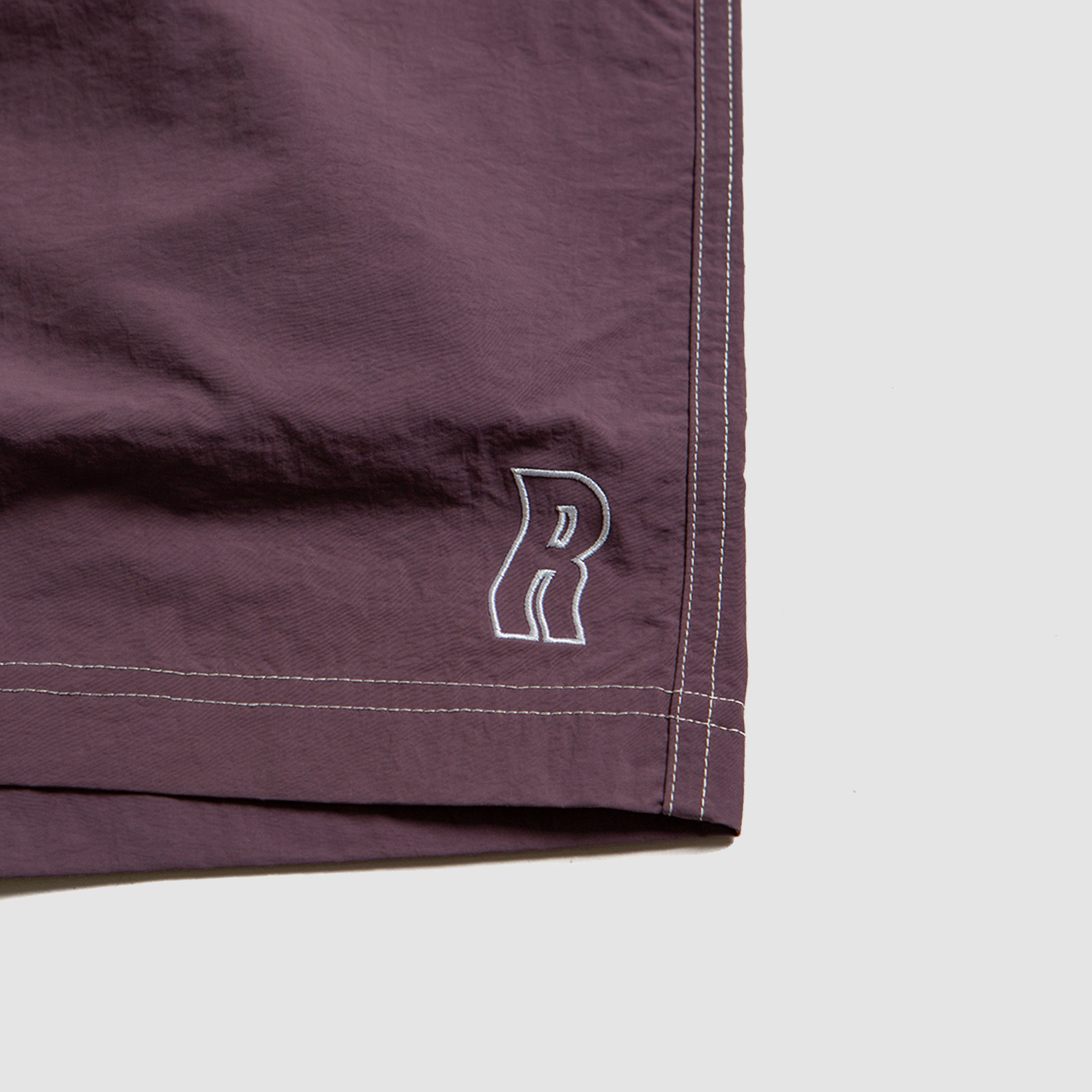 Rukus Wavy "R"Nylon Shorts Purple