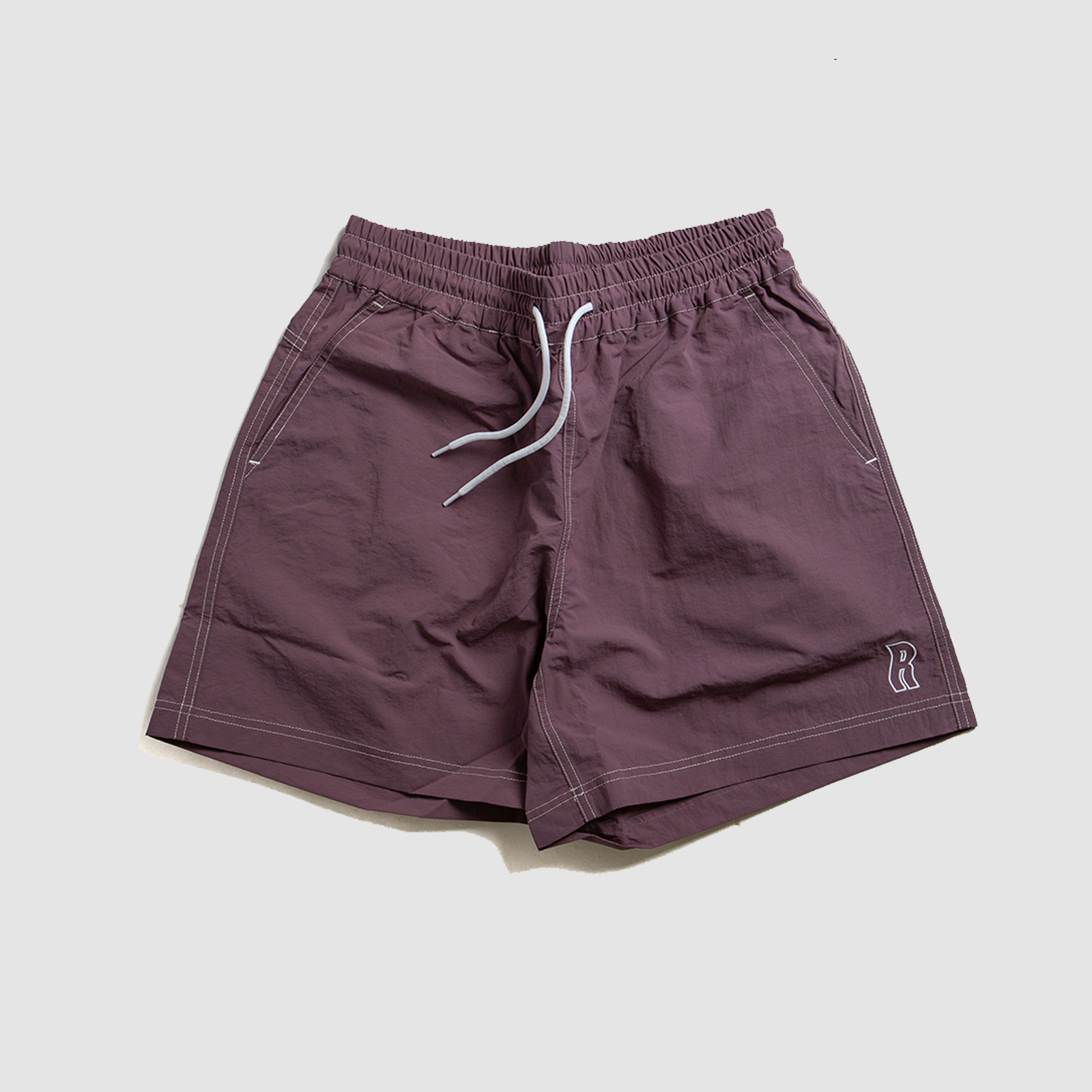 Rukus Wavy "R"Nylon Shorts Purple