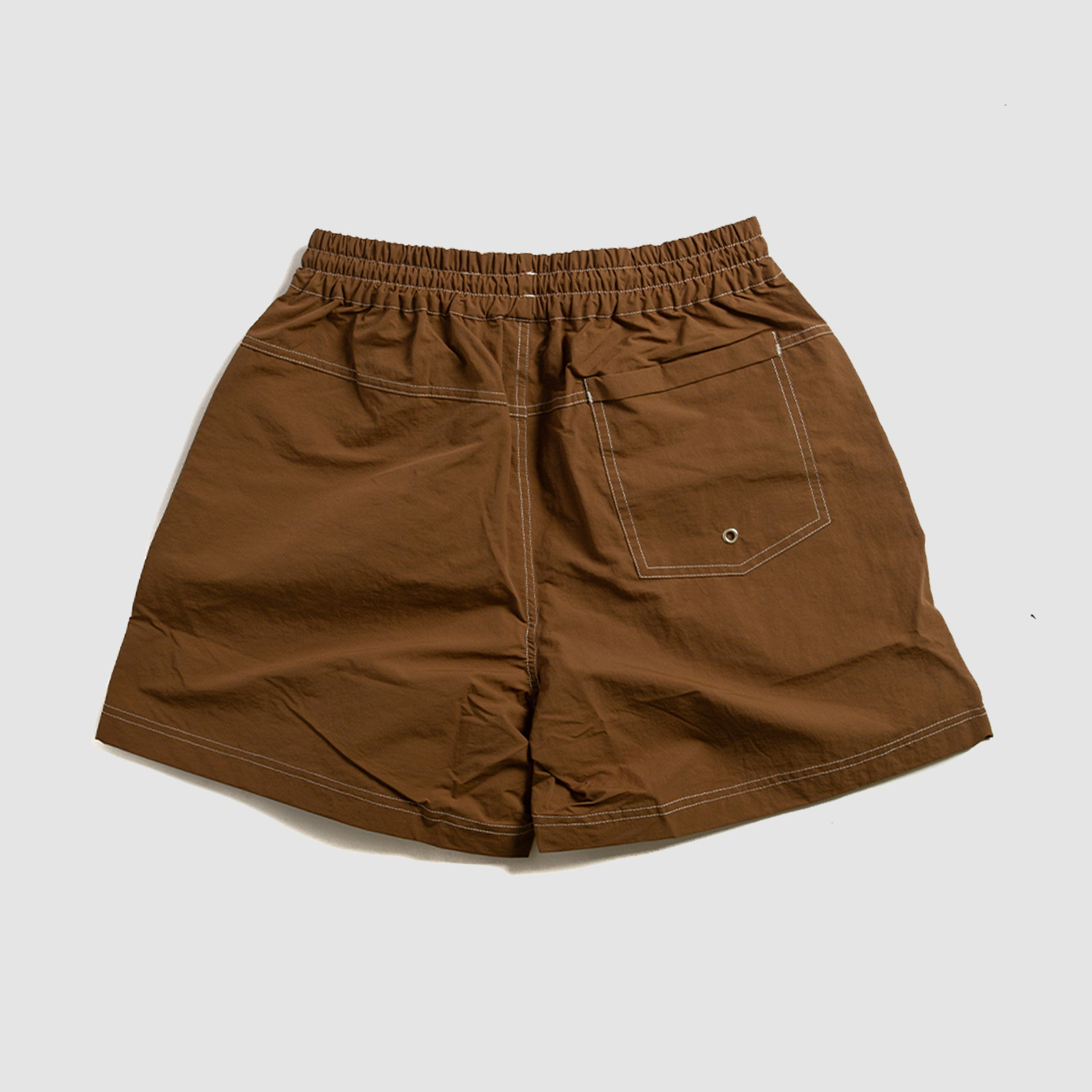 Rukus Wavy "R"Nylon Shorts Brown