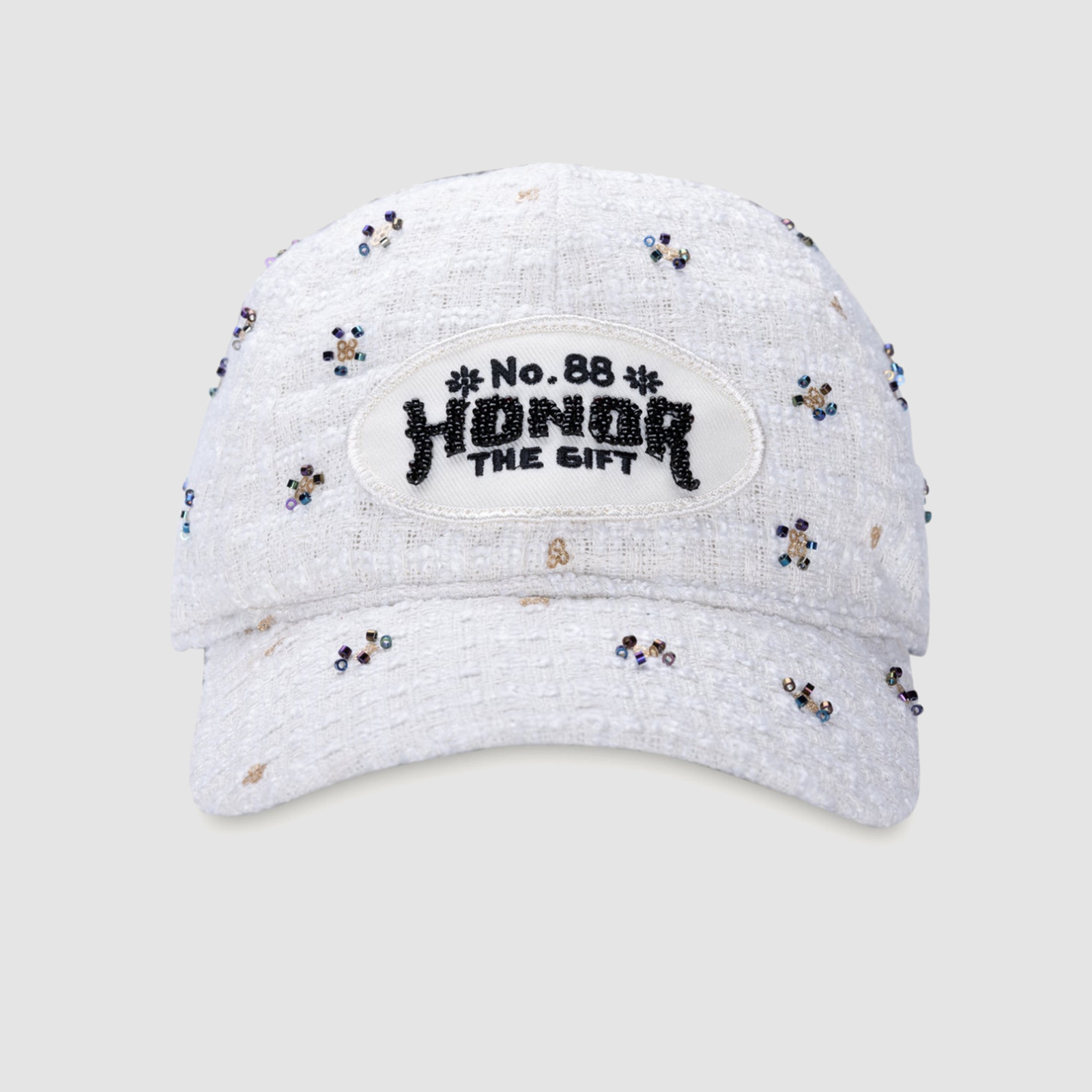 Honor The Gift. Beaded 6 Panel Cap Bone
