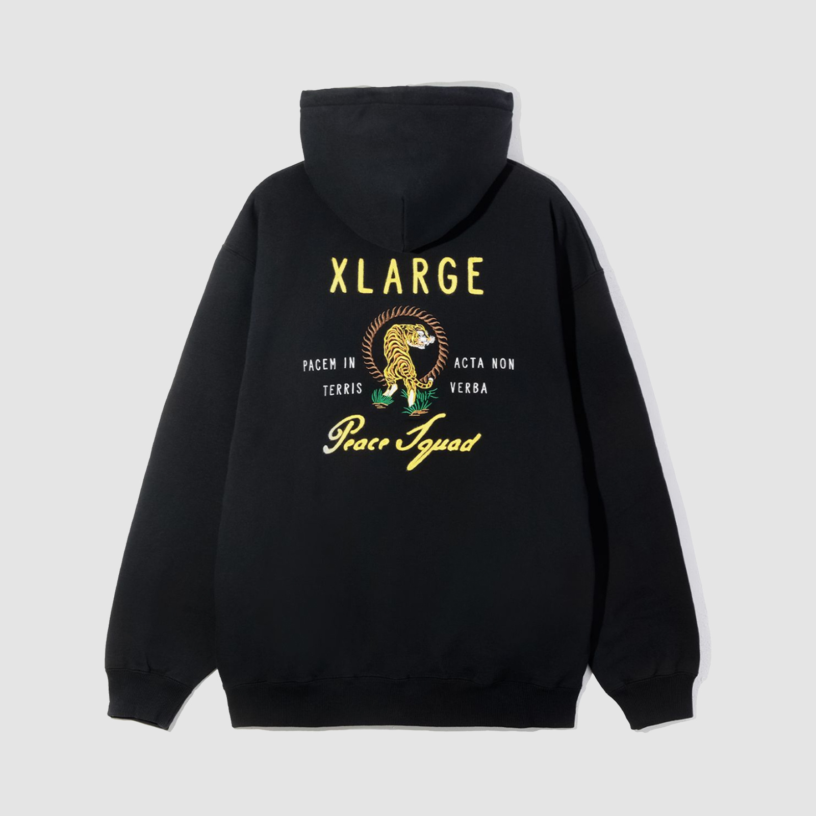 XLarge Peace Squad Zip Up Hooded Sweatshirt Black
