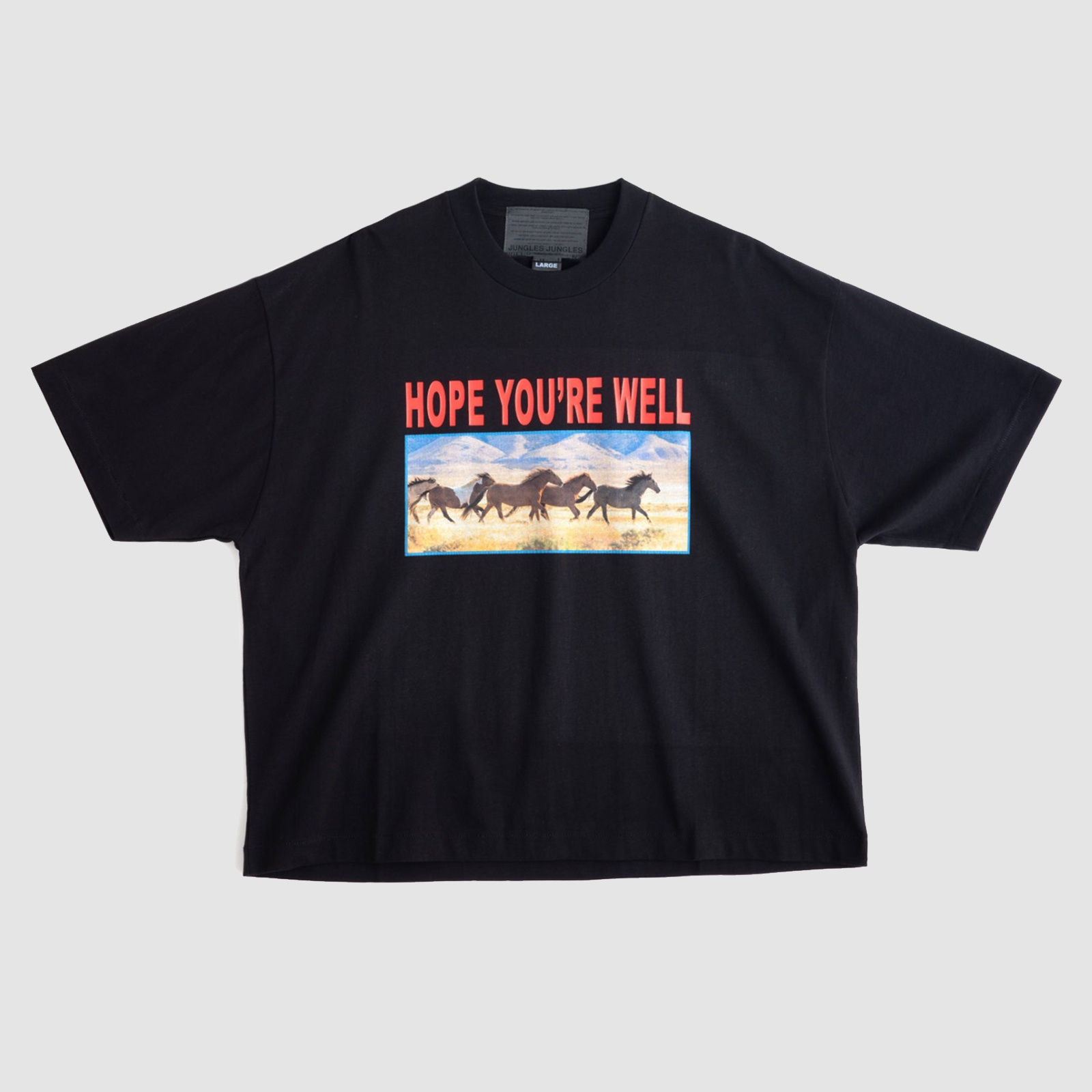 Jungles Horses Tee Black