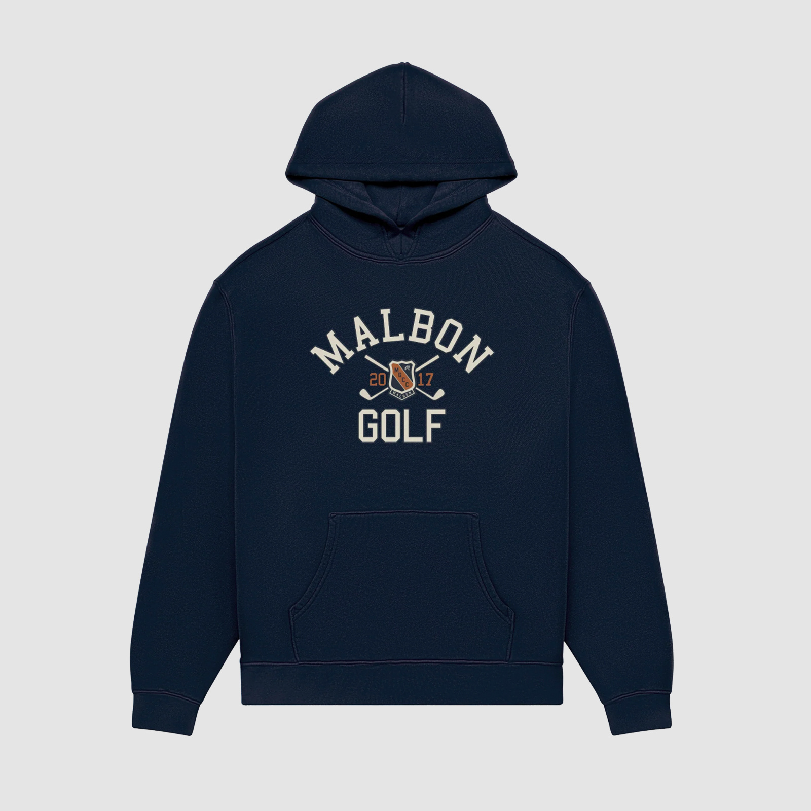 Malbon Golf Fesque Crest Hoodie Navy