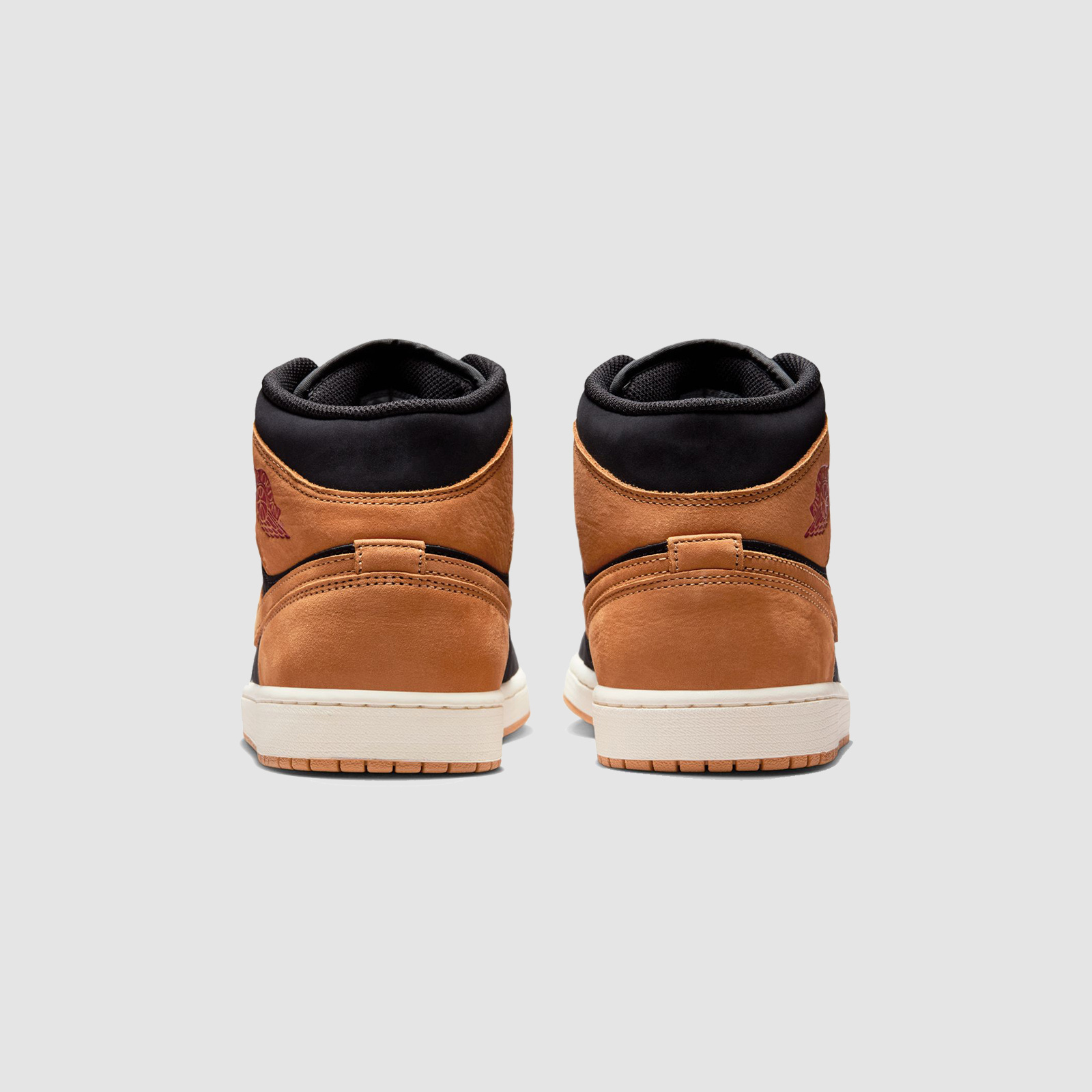 Jordan AJ1 Mid SE Black/Flax/Varsity Red