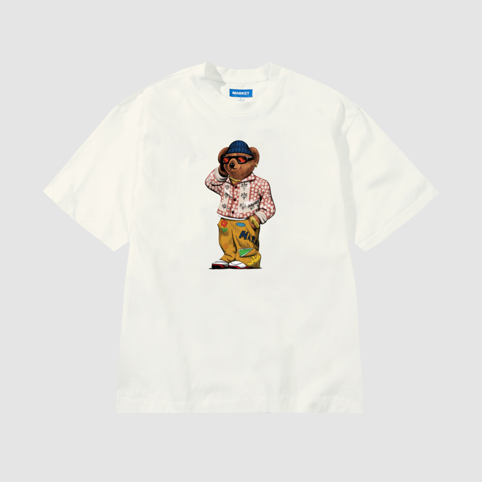 Market Folk Fitted Bear T-Shirt Unbleached Cotton