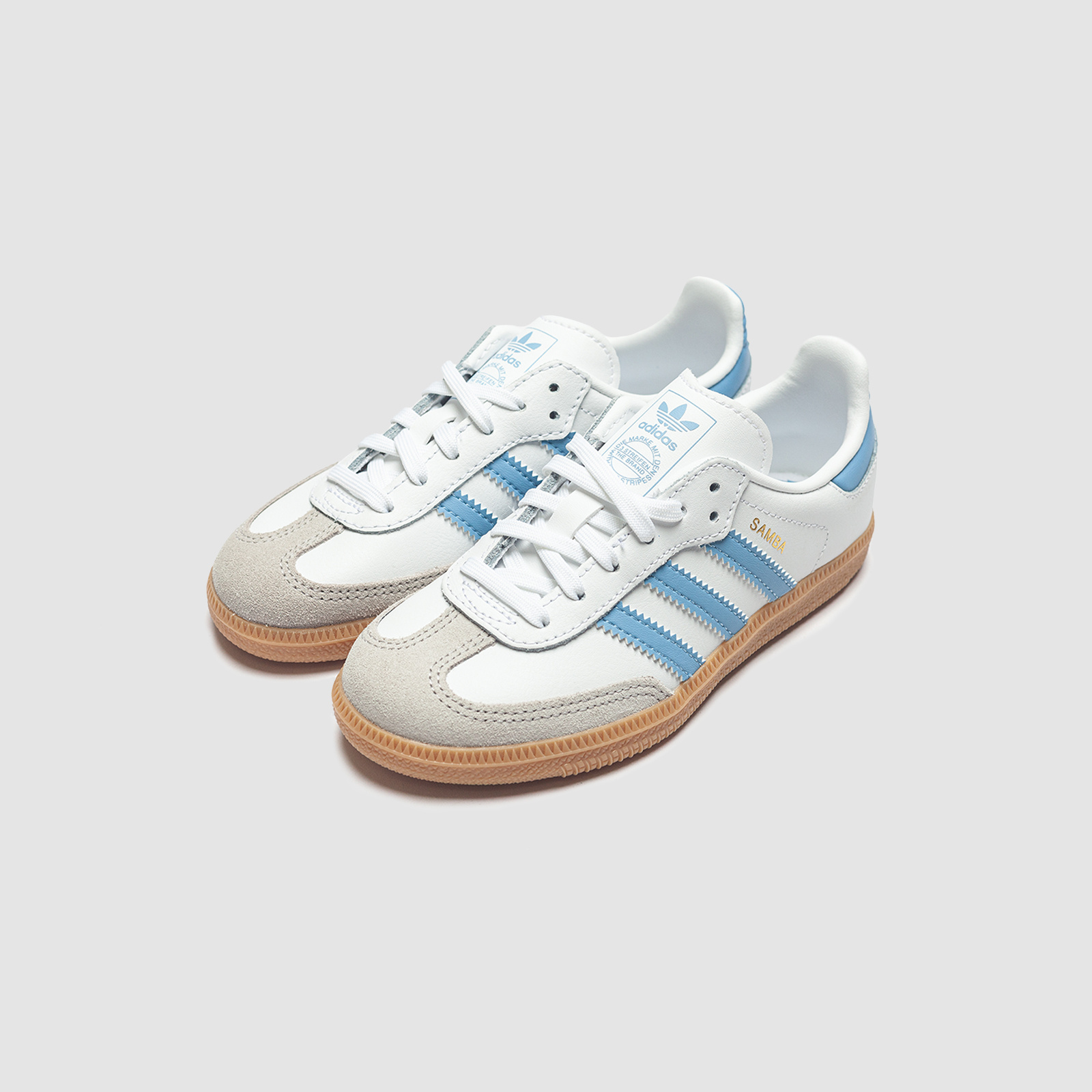 Adidas Samba OG Cloud White/Ash Blue /Gum (PS)