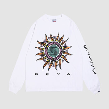Devástates Rooster L/S GFX Retro Tee White
