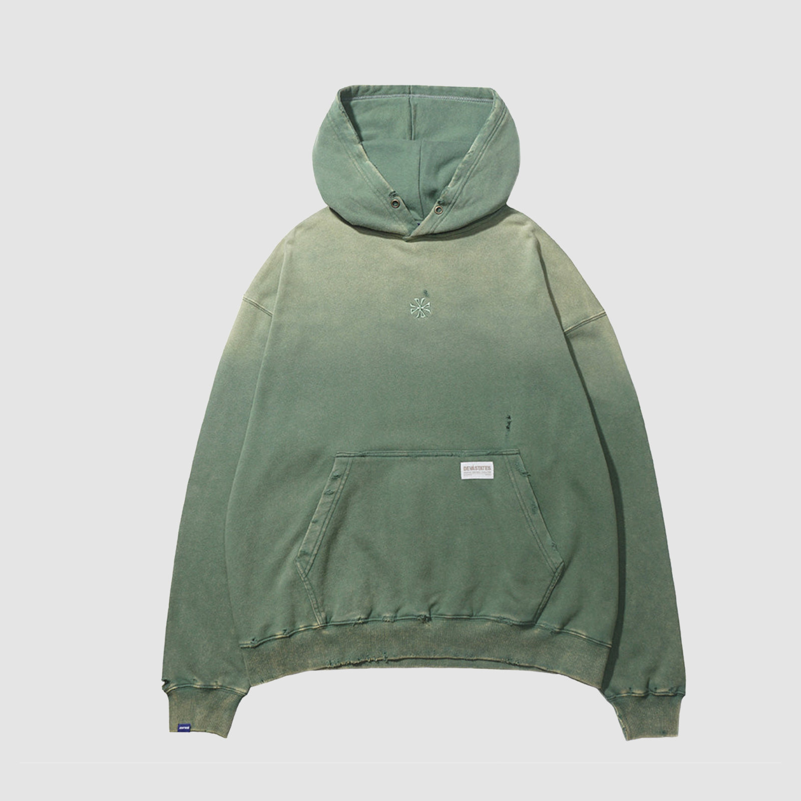 Devástates Distressed Hoodie Green