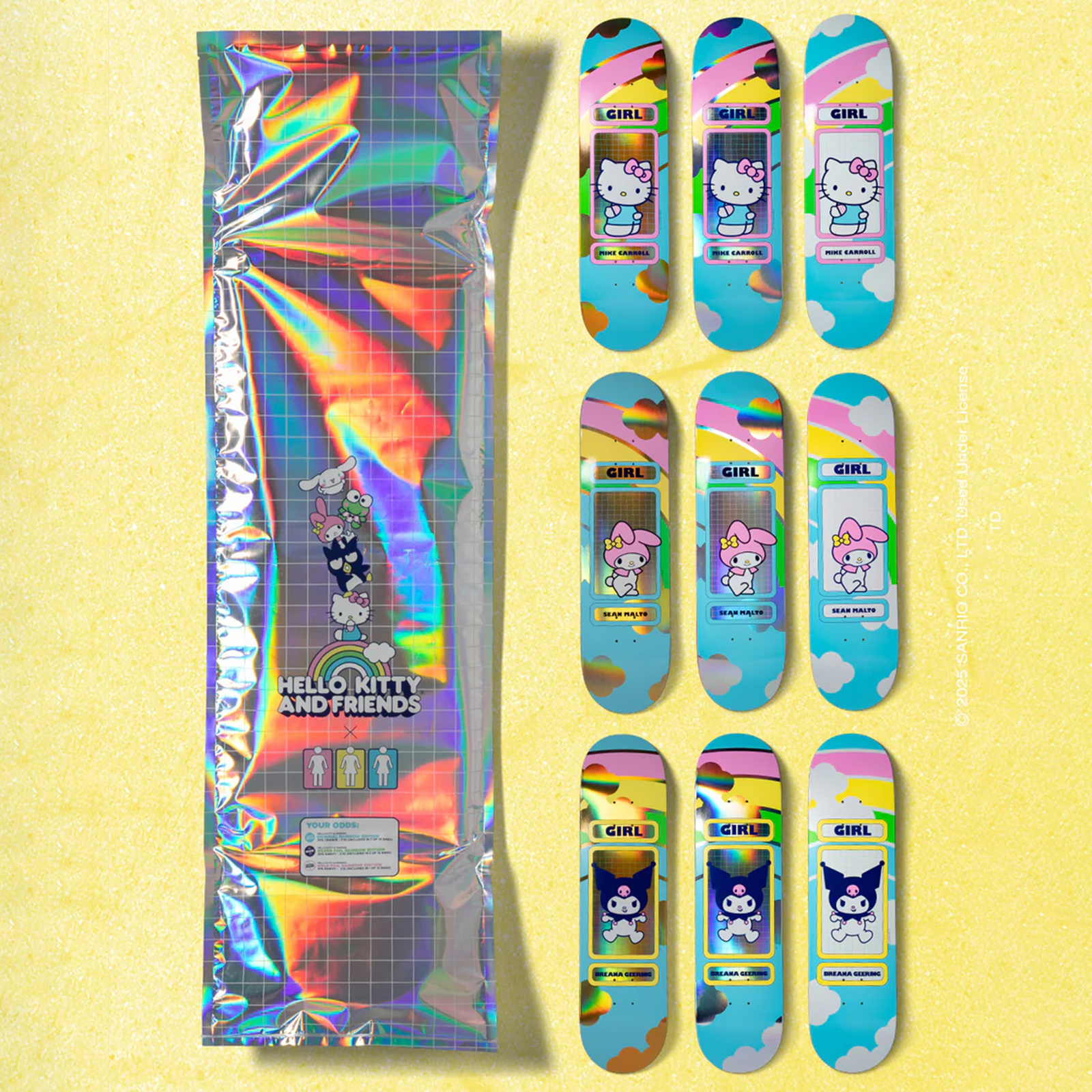 Girl x Hello Kitty Malto Rainbow Blind Bag Deck 8.25"