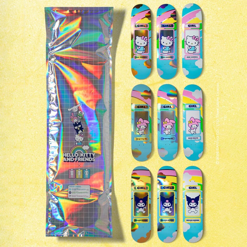Girl x Hello Kitty Geering Rainbow Blind Bag Deck 8.0"