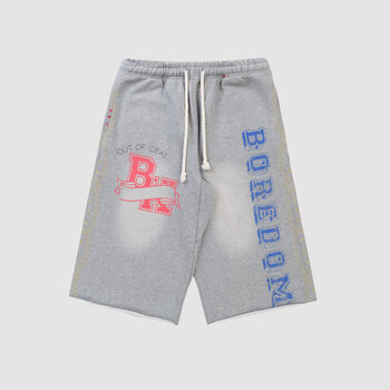 Boredom Kills Grey Collegiate Shorts