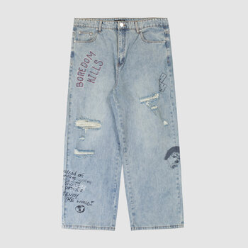 Boredom Kills Sketch Denim Pants