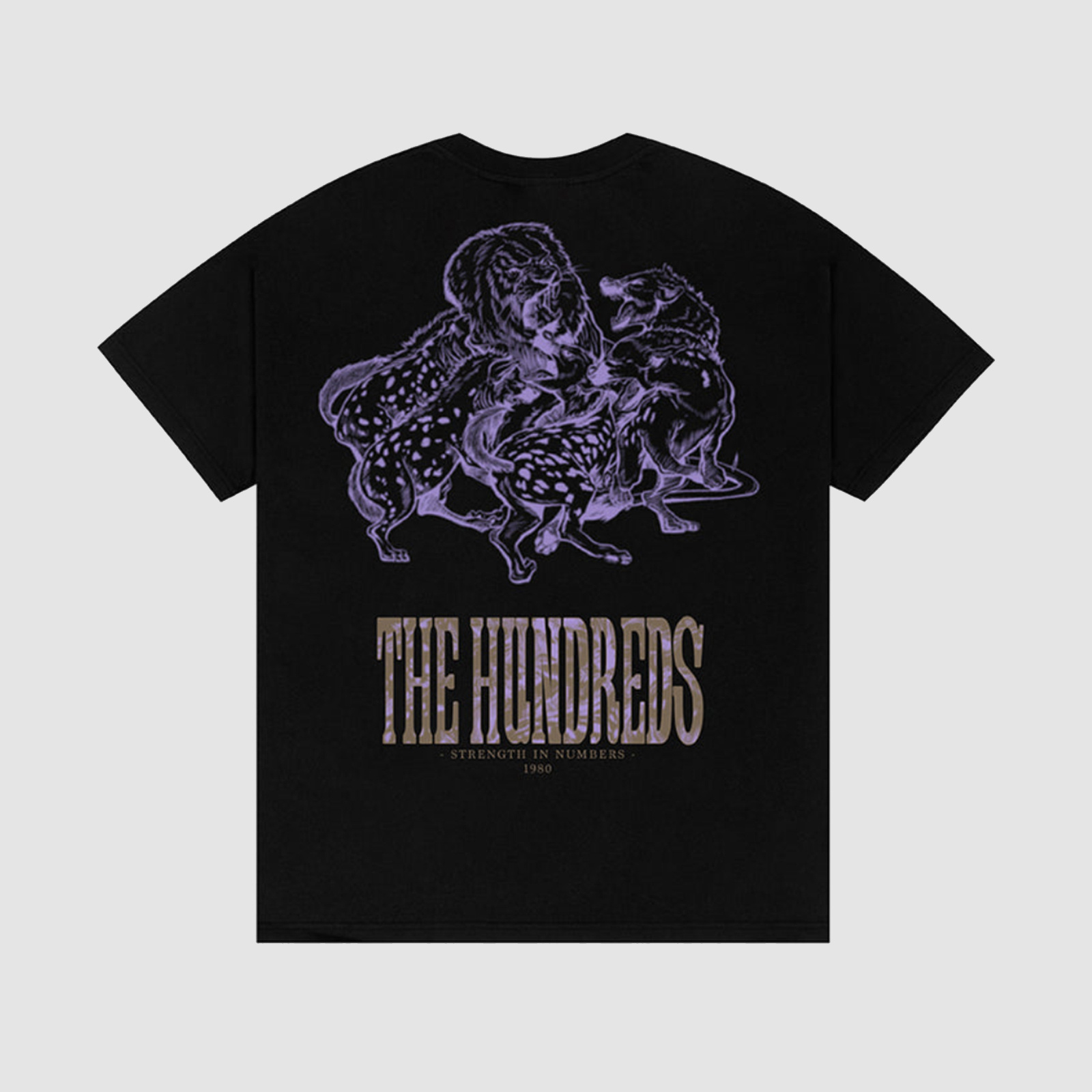 The Hundreds Attack Tall Serif Tee Black