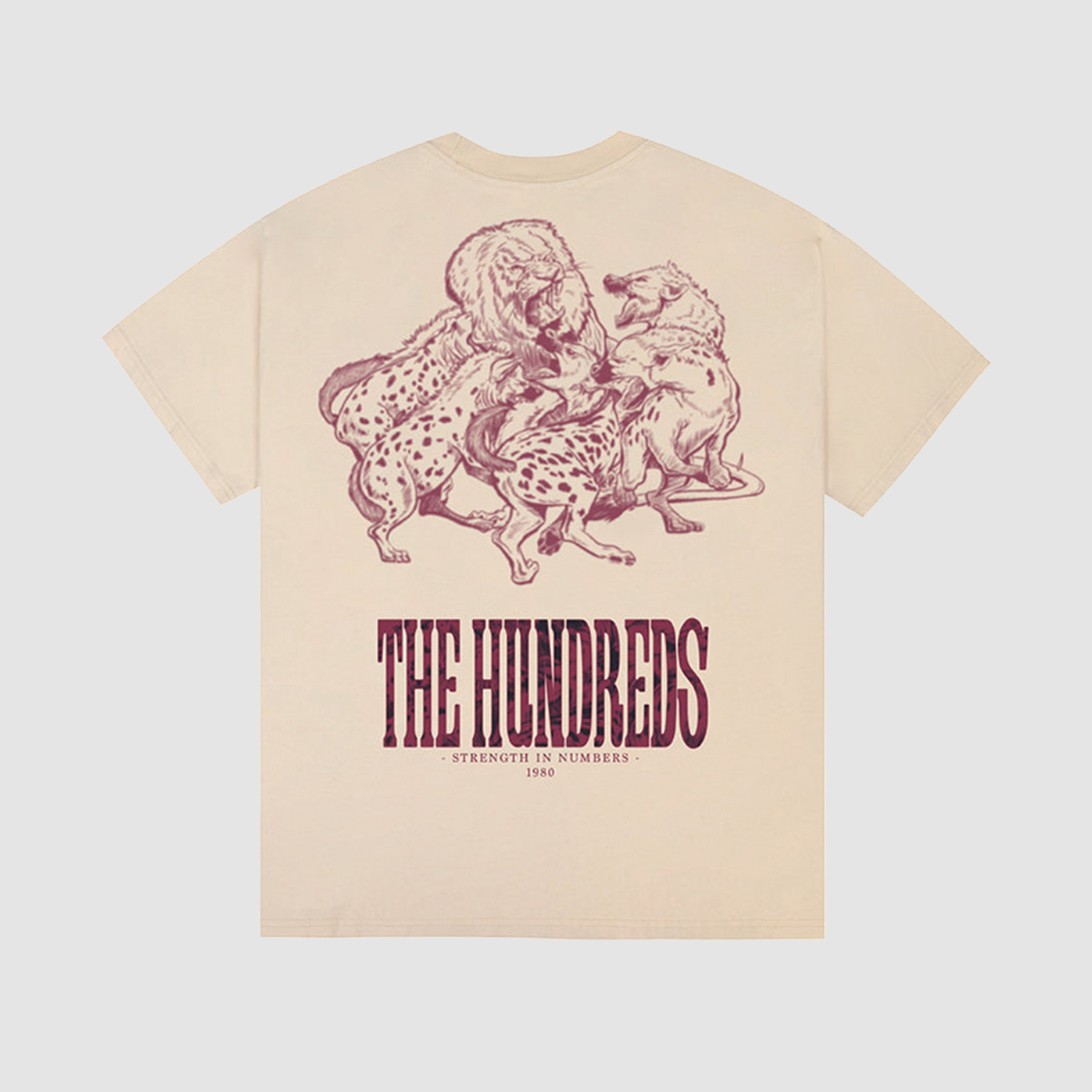 The Hundreds Attack Tall Serif Tee Off White