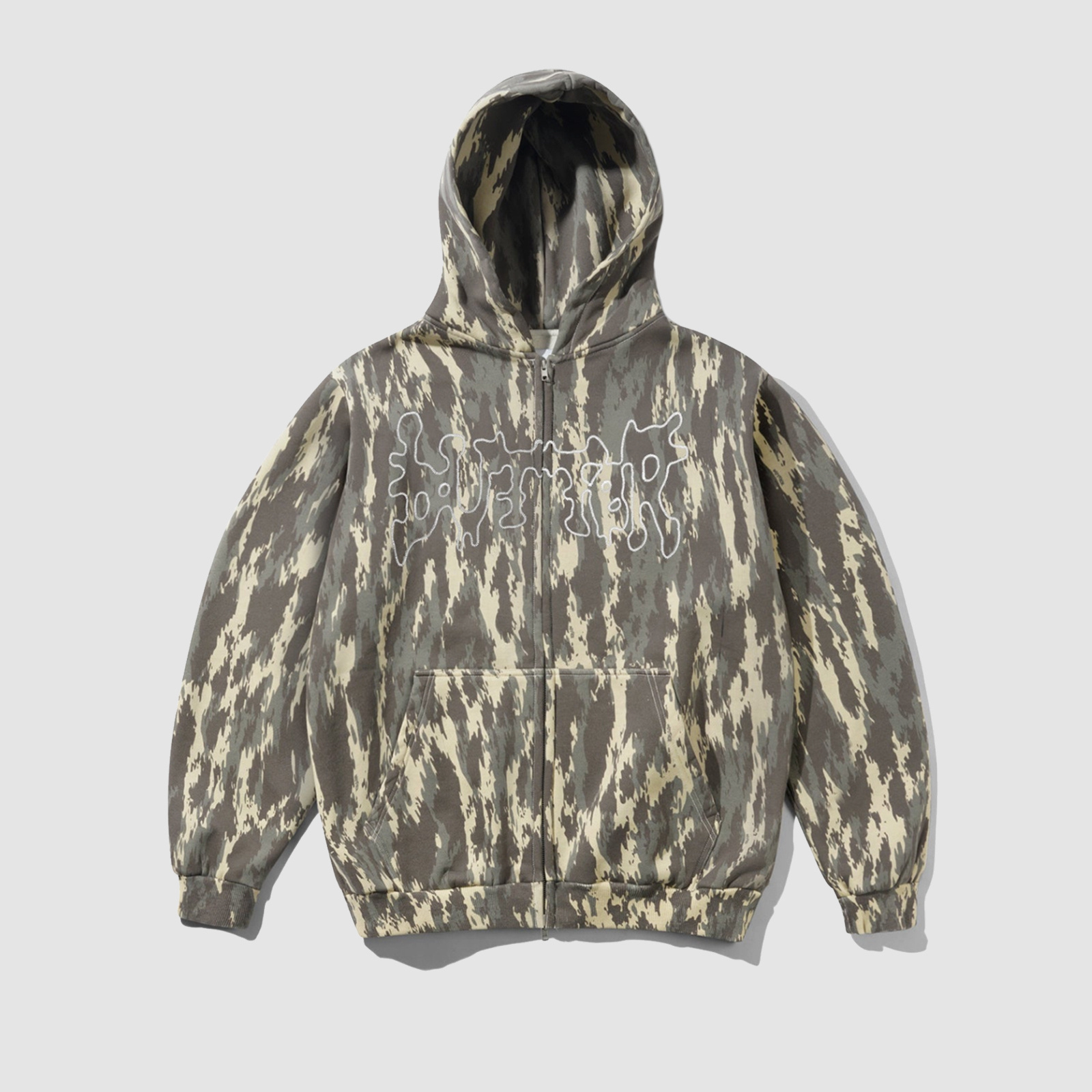 Butter Goods Blotch Zip-Thru Hood Washed Camo