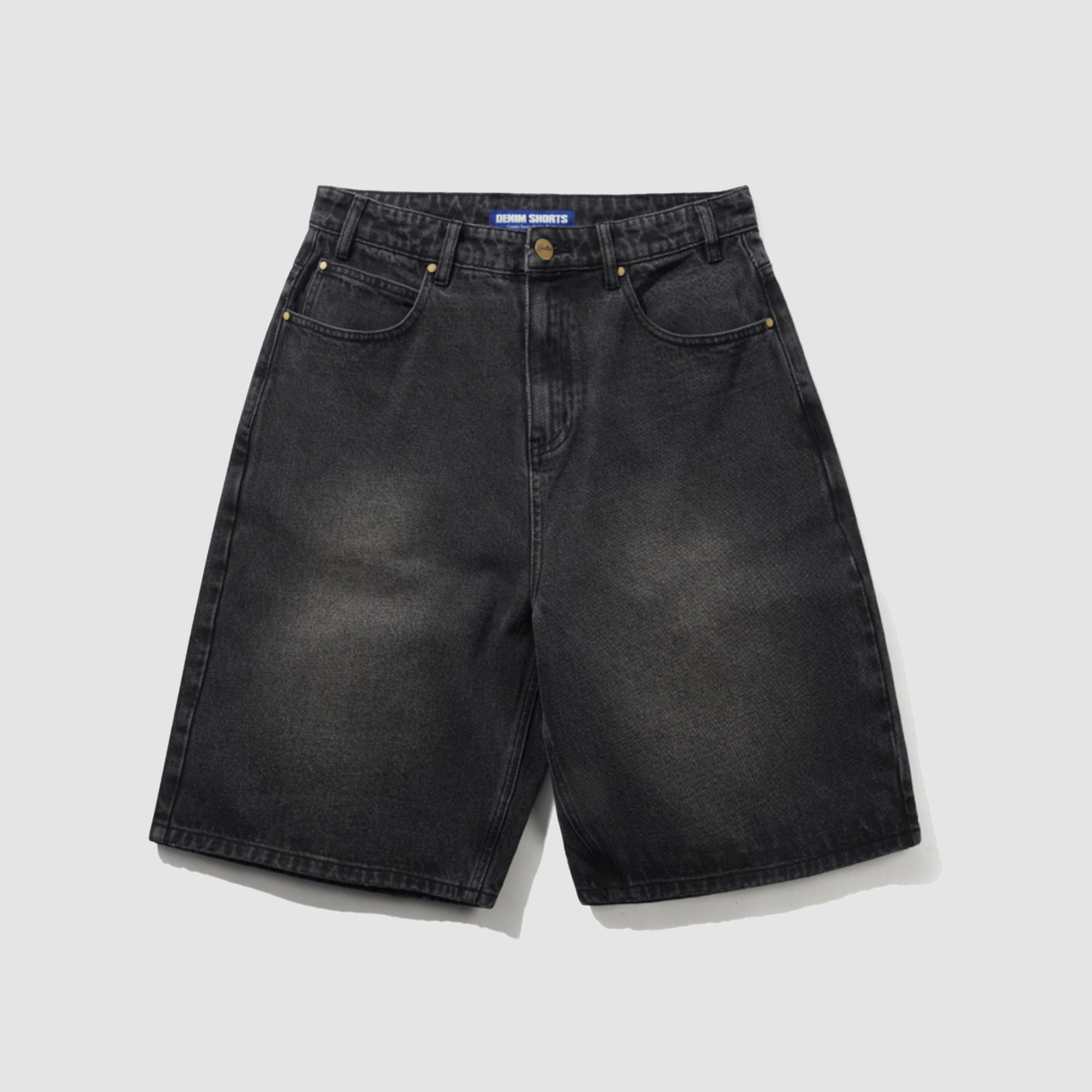 Butter Goods Baggy Denim Shorts Distressed Black