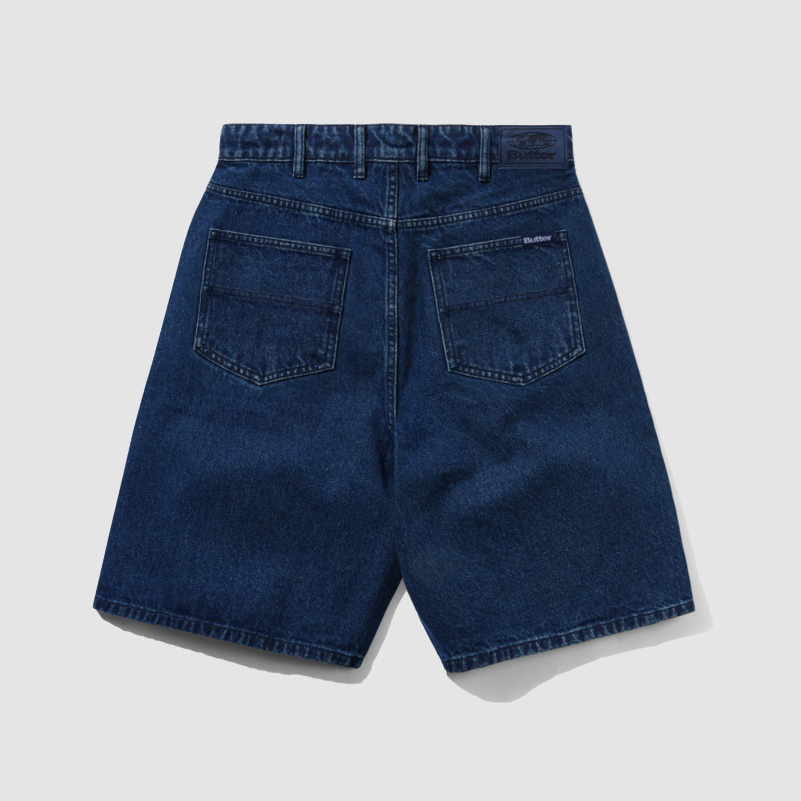 Butter Goods Baggy Denim Shorts Dark Blue