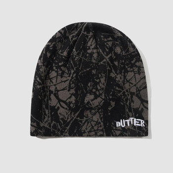 Butter Goods Woods Camo Skully Beanie Black