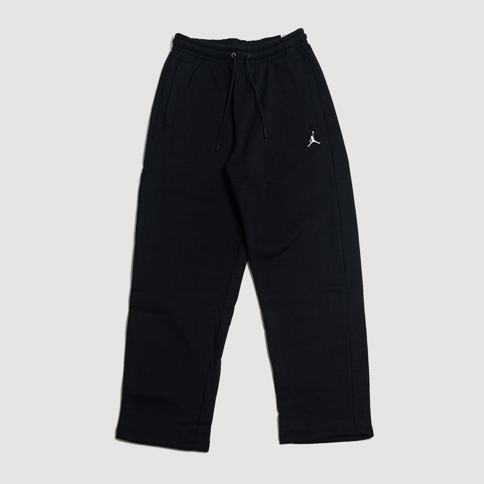 Jordan Brooklyn Fleece Oversized Open-Hem Pants Black