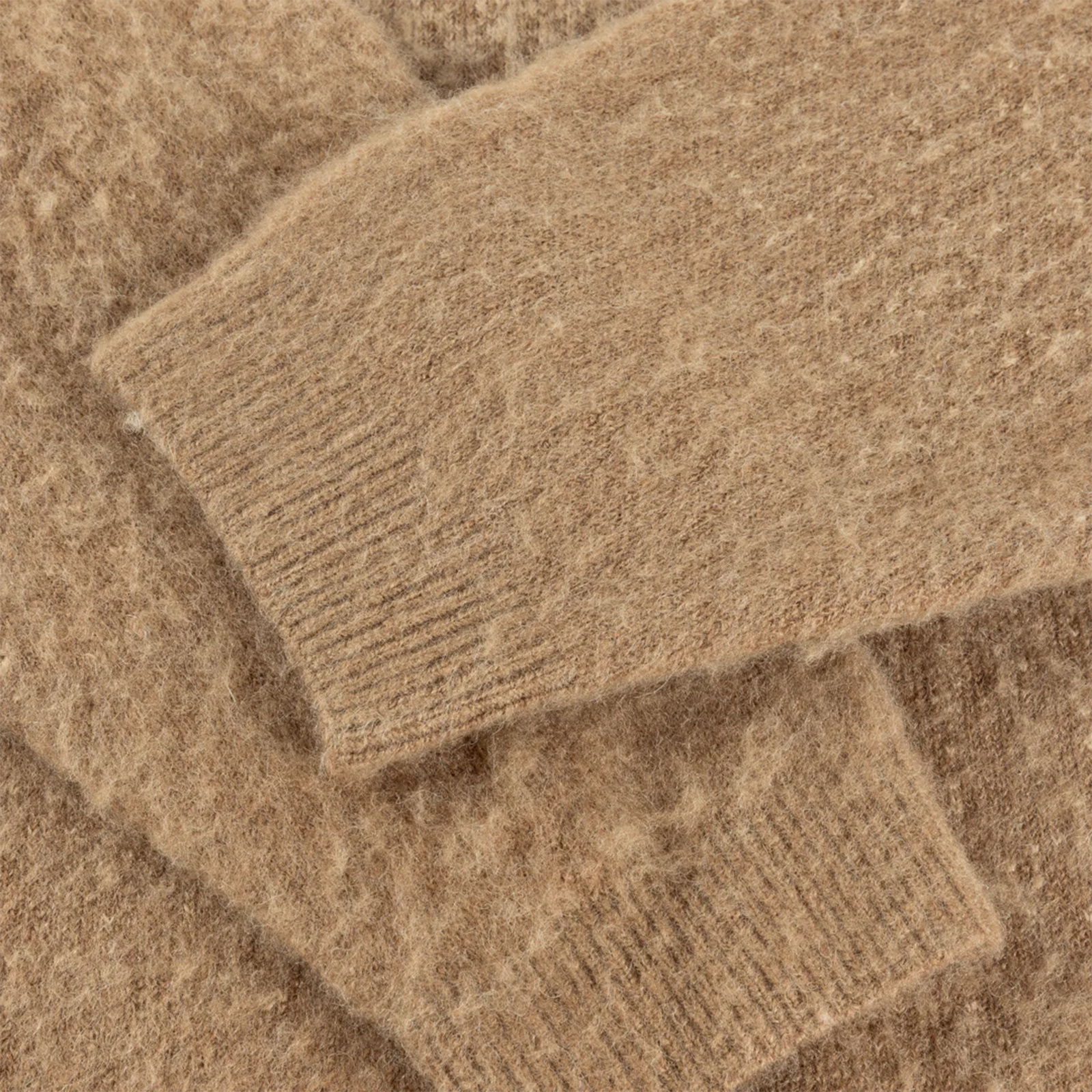 Dime Mohair Double Zip Knit Camel