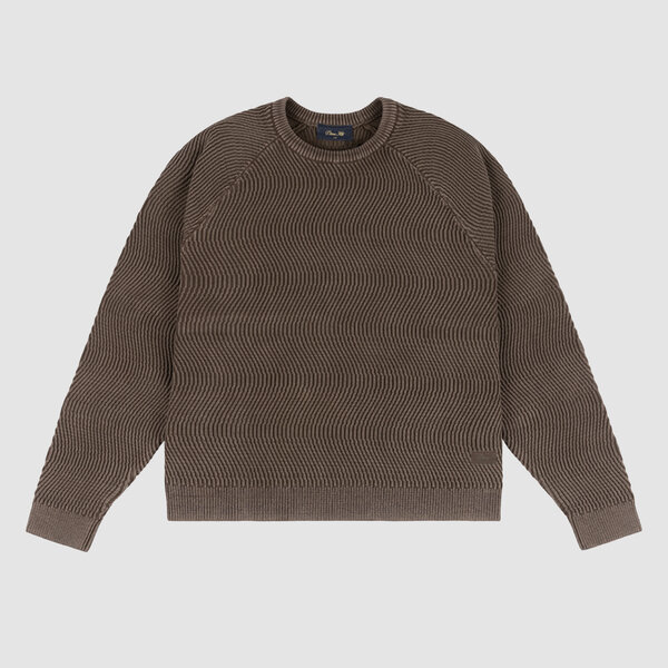 Dime Wave Knit Sweater Brown