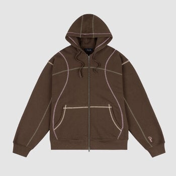 Dime Court Zip Hoodie Brown/Multi
