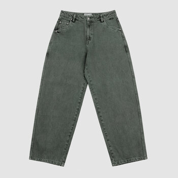 Dime Baggy Denim Pants Overdyed Green