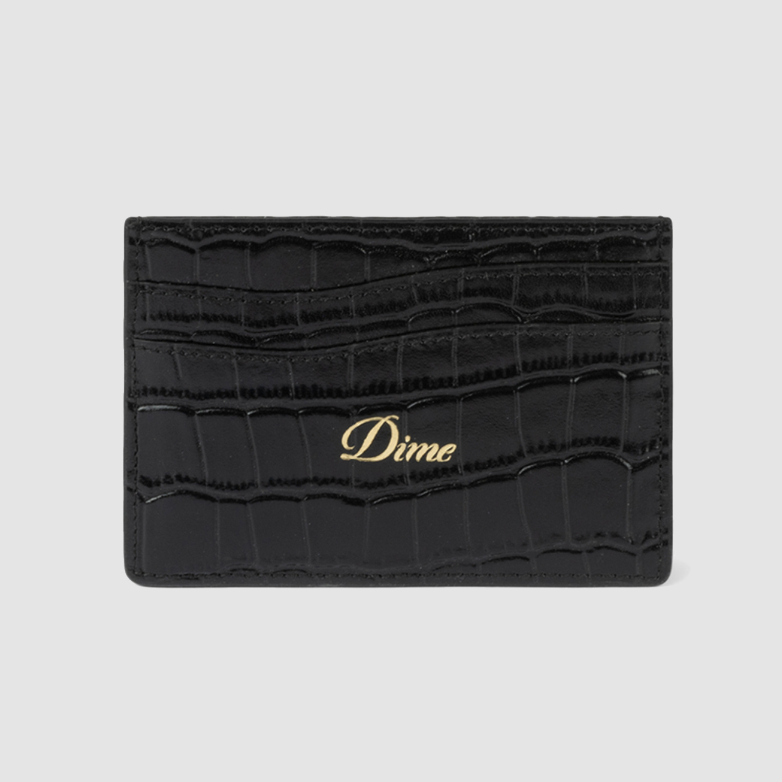 Dime Croc Card Holder Black
