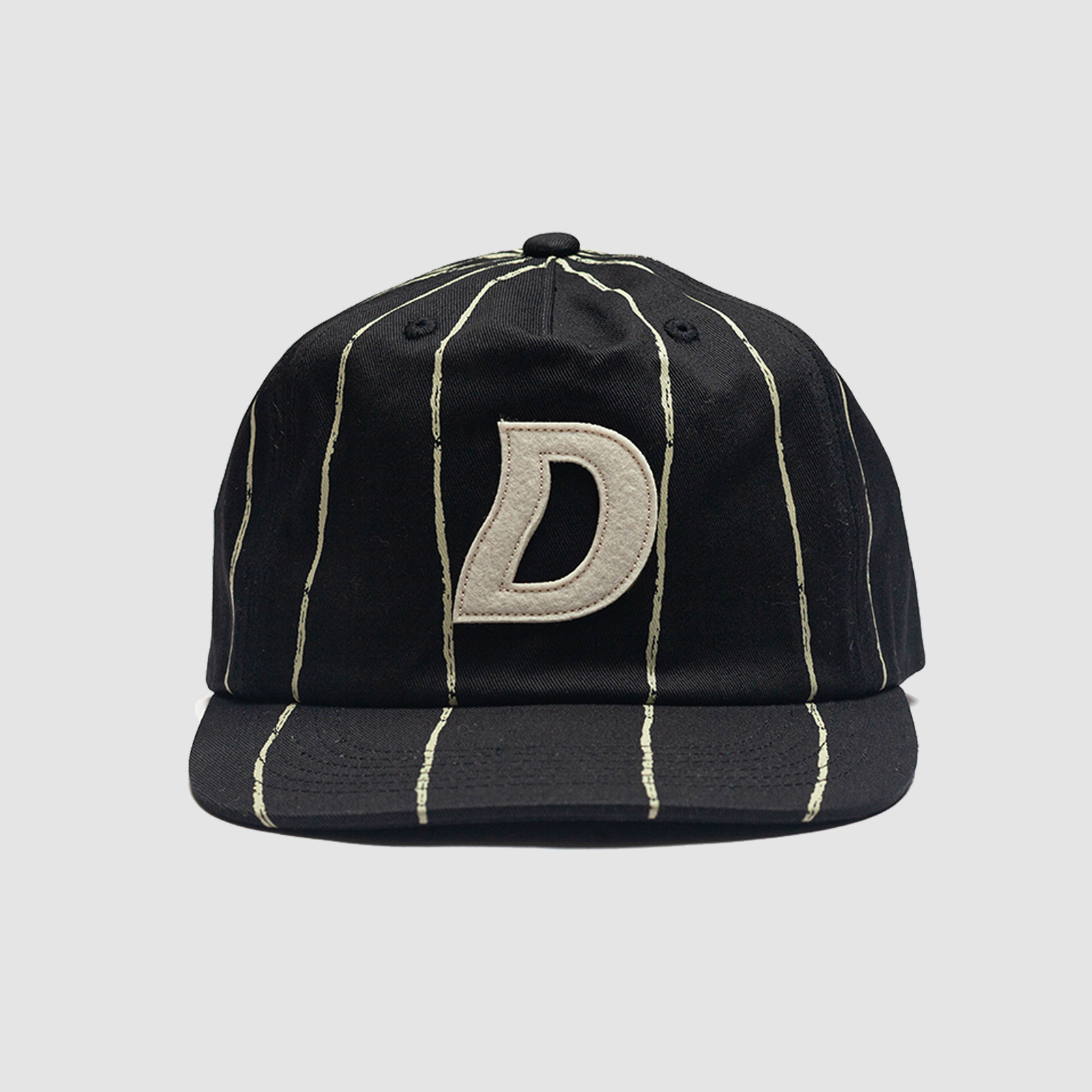Dime Pinstriped Worker Cap Black