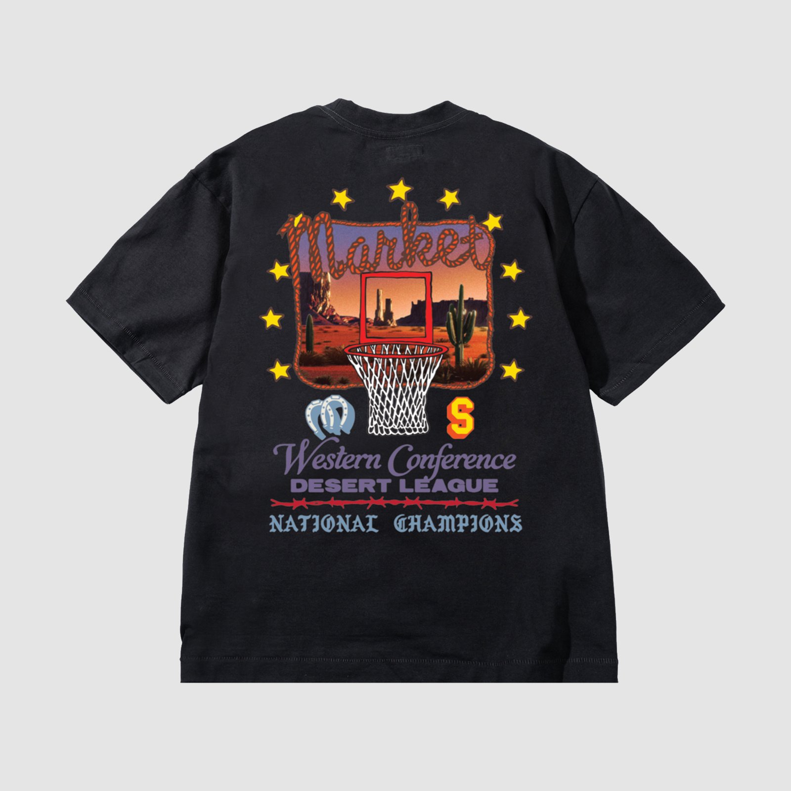 Market Desert League Tee Pirate Black