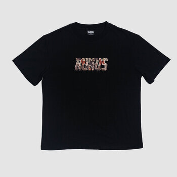 Rukus Wavy Logo Duck Camo Tee Black