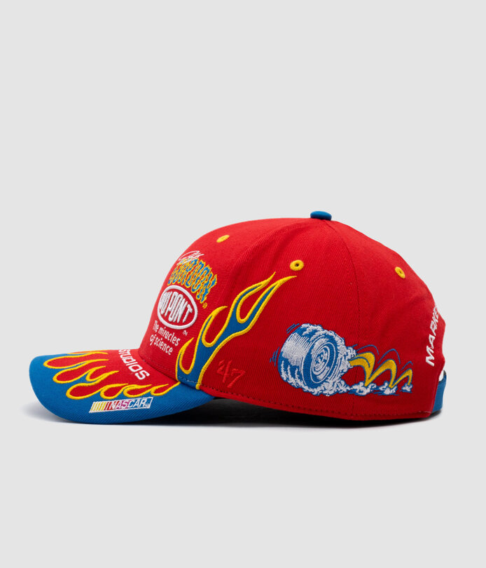 Market Jeff Gordon '47 MVP Flames Strapback Hat Red - RUKUS